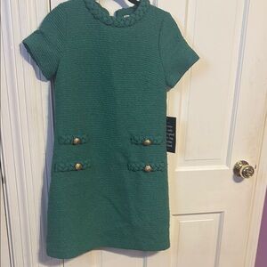 Tuckernuck Green Sheath Dress with Mock Neck